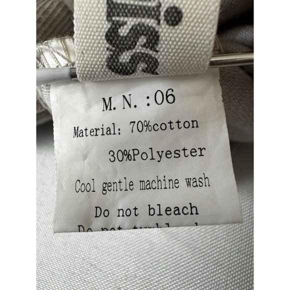 Womens Medium Blouse Neutral Lagenlook Asymmetrical Boho Flowy Oversized Chic - Picture 7 of 10